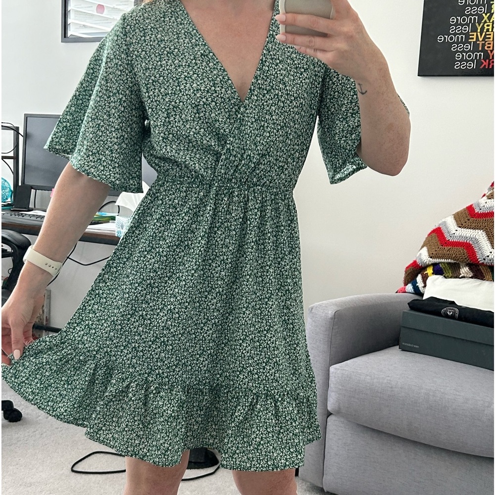 Green Floral Dress
